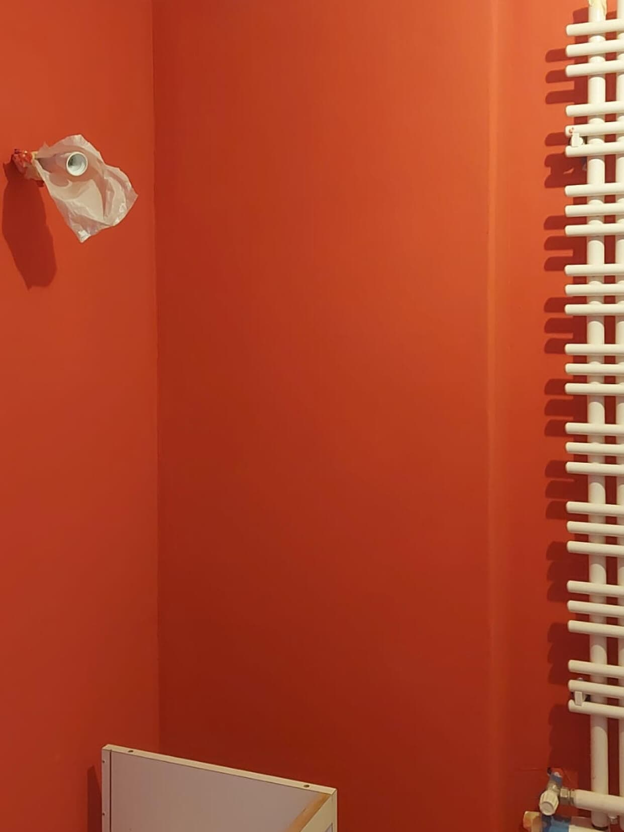 Inès painted the walls of her home in various colors.